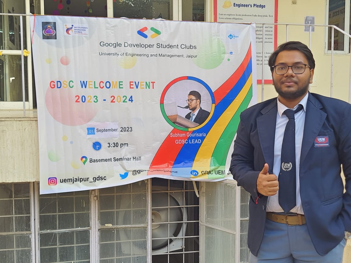 Google Developer Students Clubs in association with UEM Jaipur IEM